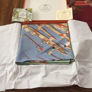 Marche Flottant du Lac Inle Hermés silk 90 cm